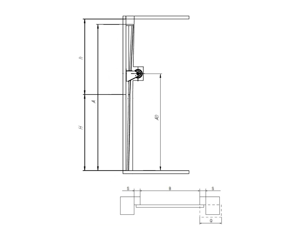 Vertikal ko‘tarish, val pastdan